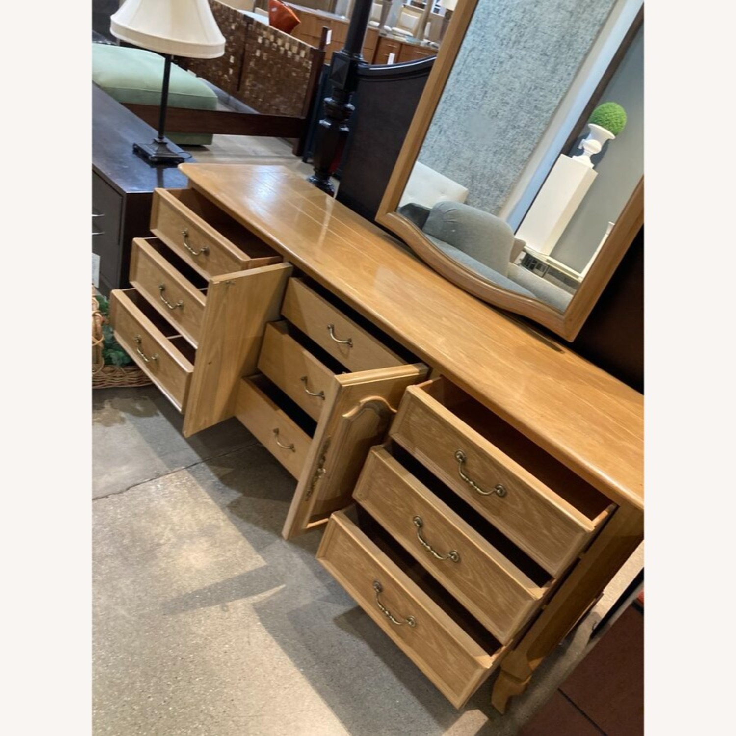 French Country 9-Drawer w Mirror Dresser - image-5