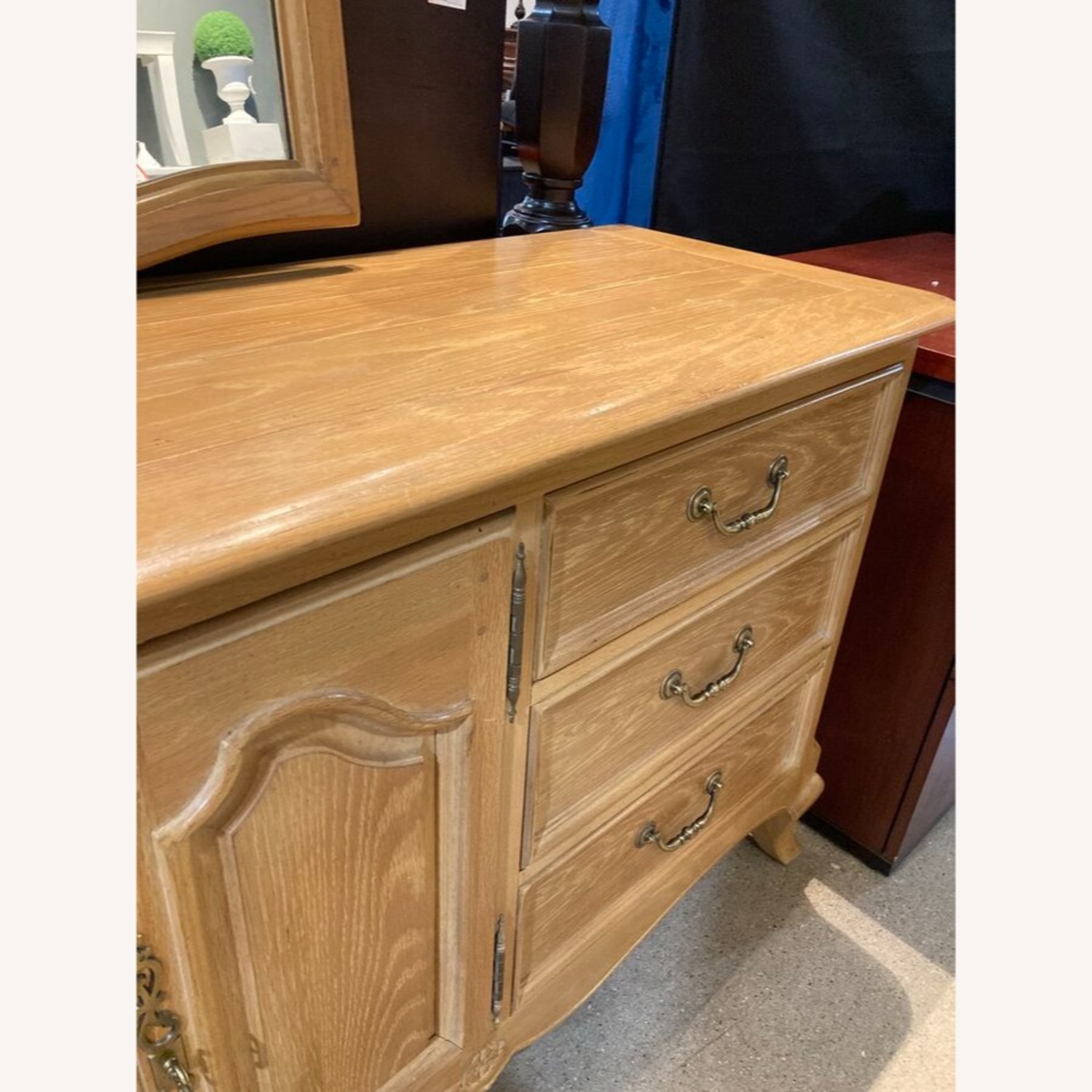 French Country 9-Drawer w Mirror Dresser - image-9