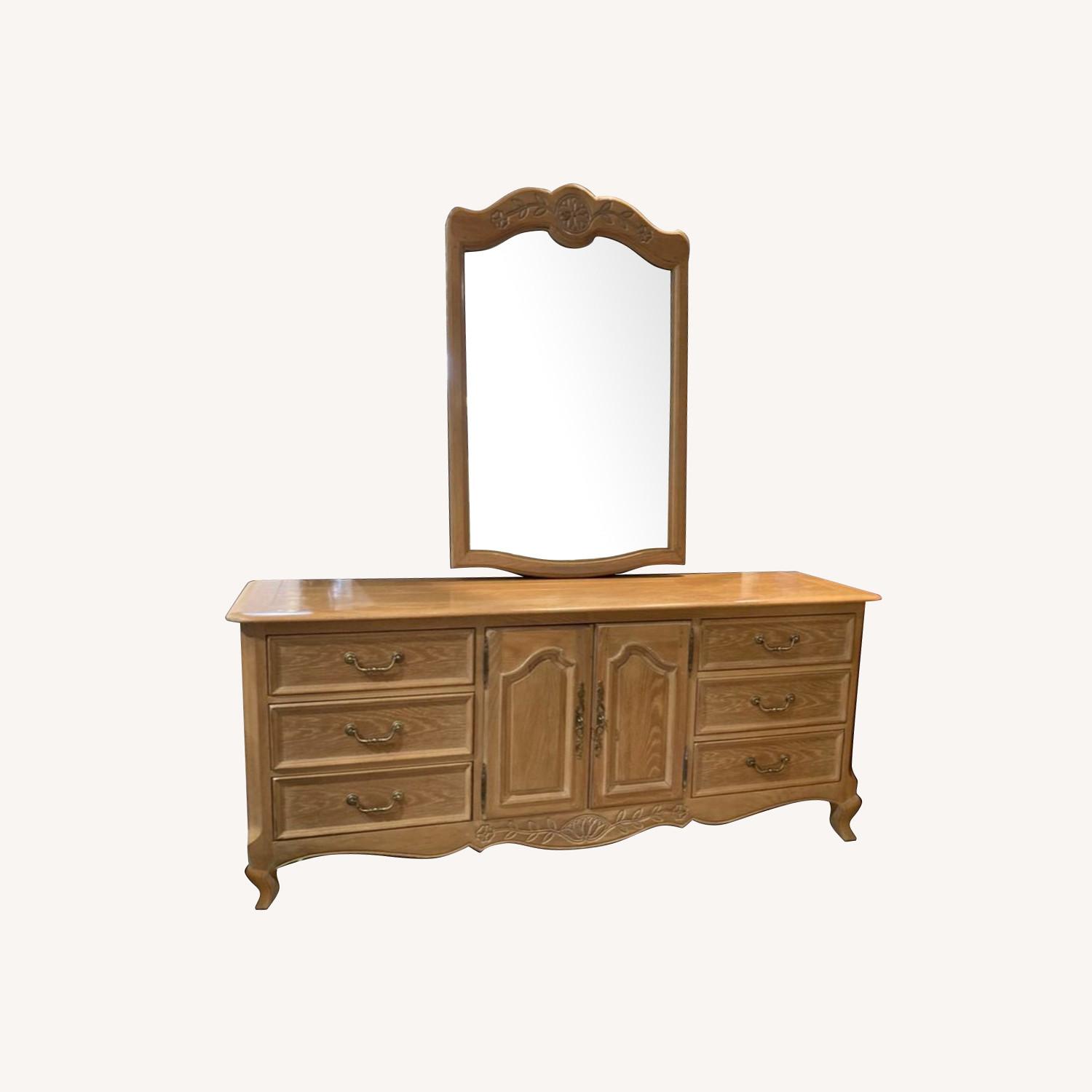 French Country 9-Drawer w Mirror Dresser - image-0