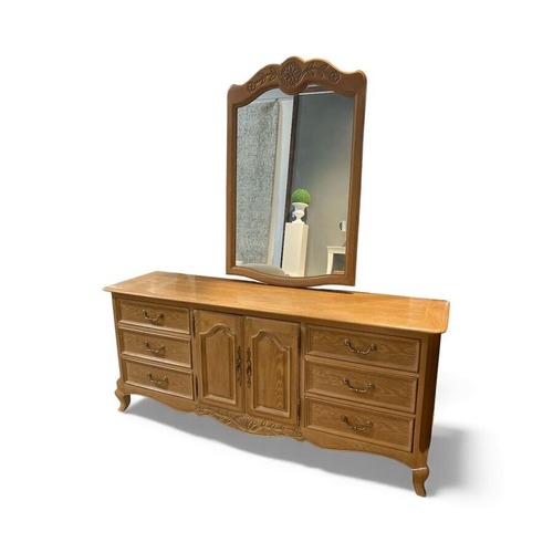 Used French Country 9-Drawer w Mirror Dresser for sale on AptDeco