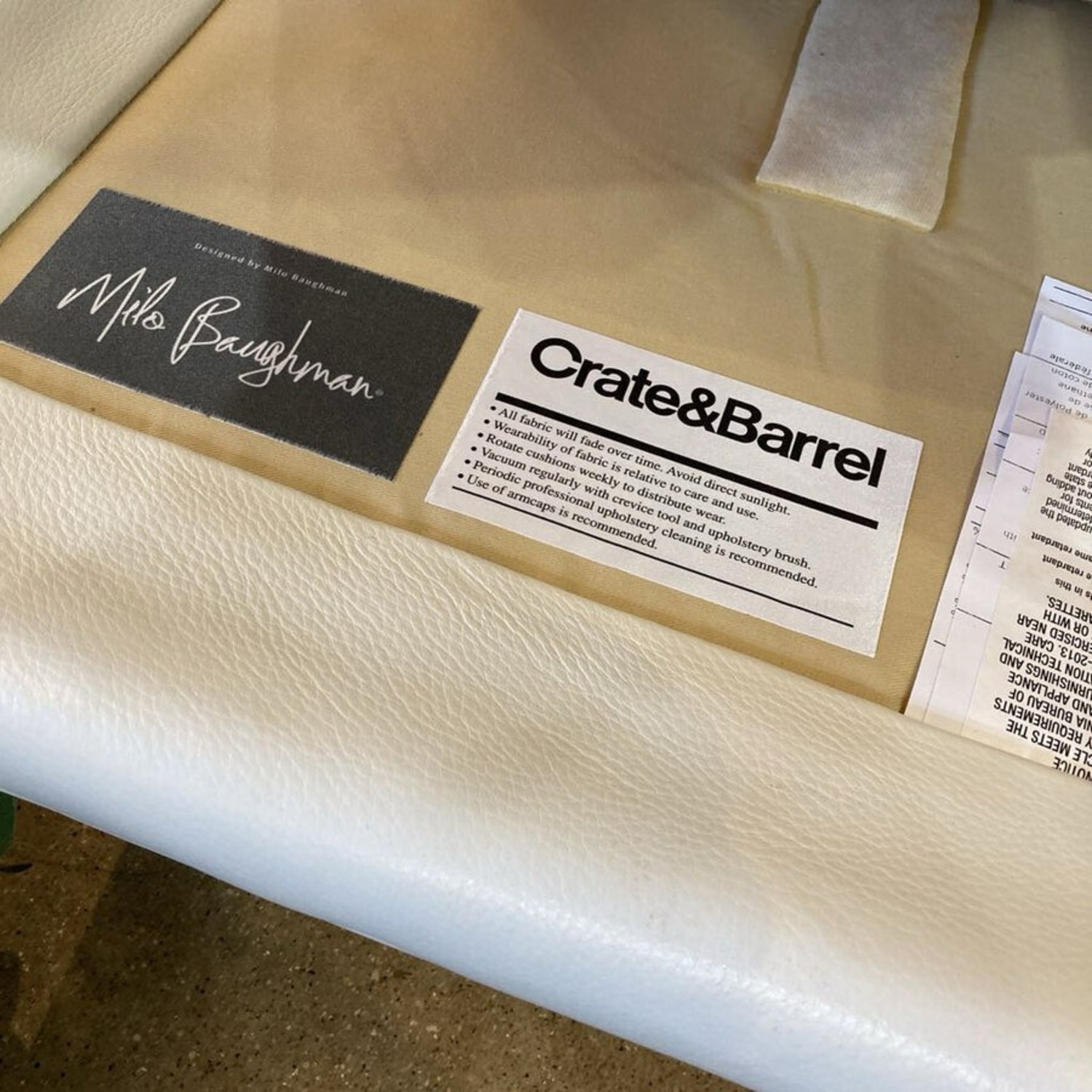 Classic Leather-Brushed Nickel Lounge Chair - image-11