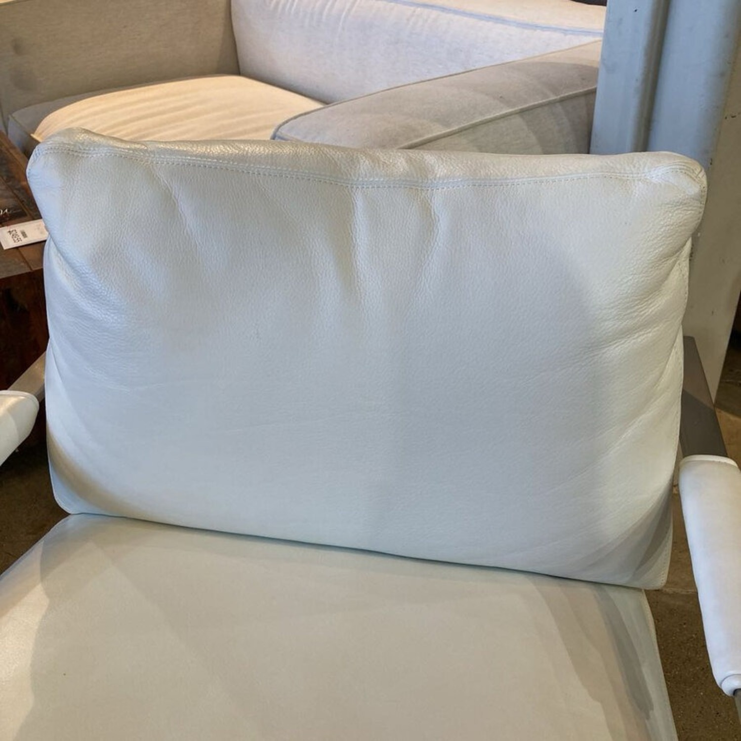 Classic Leather-Brushed Nickel Lounge Chair - image-4