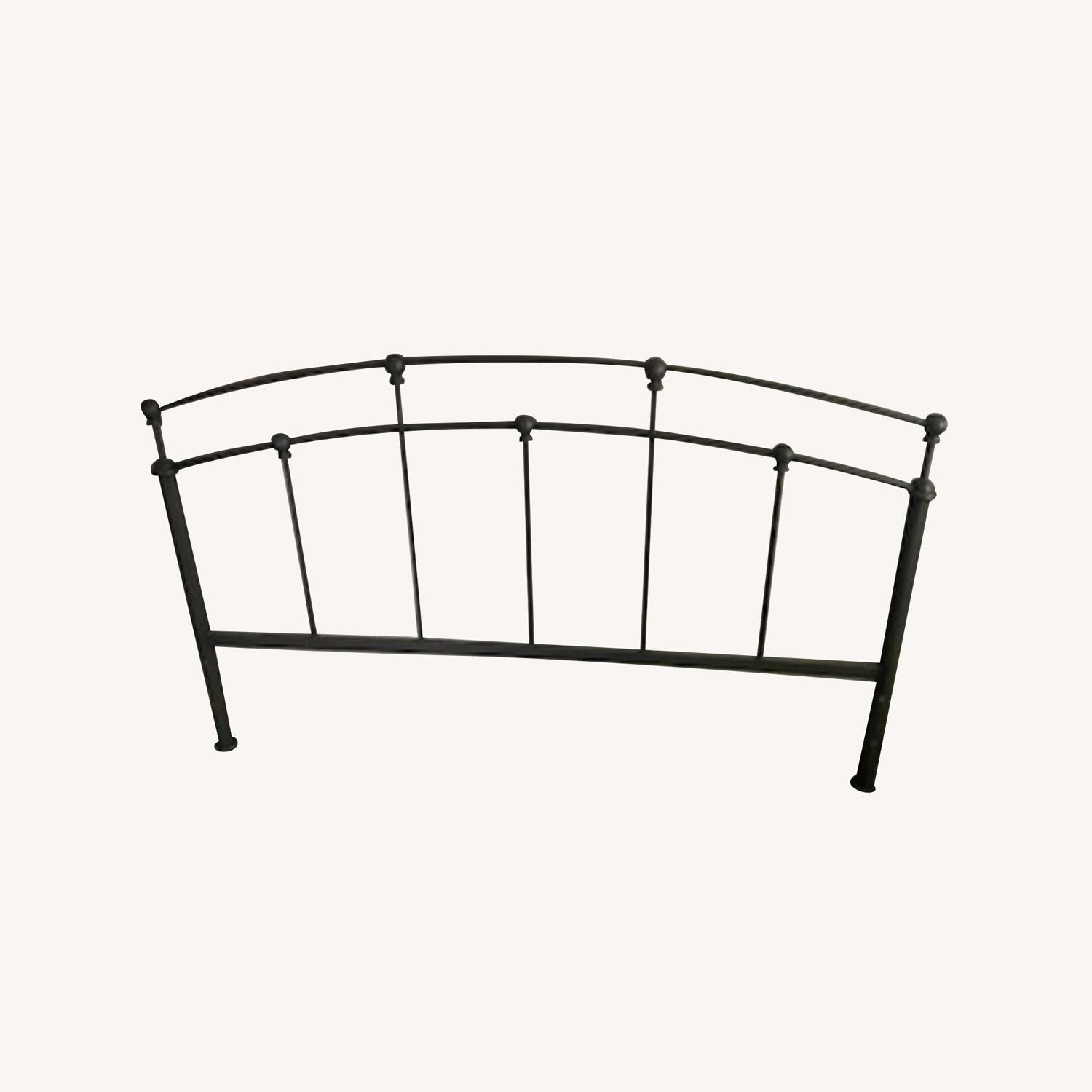 Dark Gray Metal Headboard Full Size - image-0