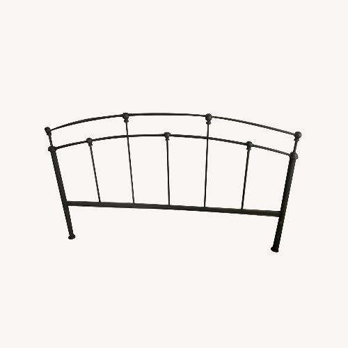Used Dark Gray Metal Headboard Full Size for sale on AptDeco