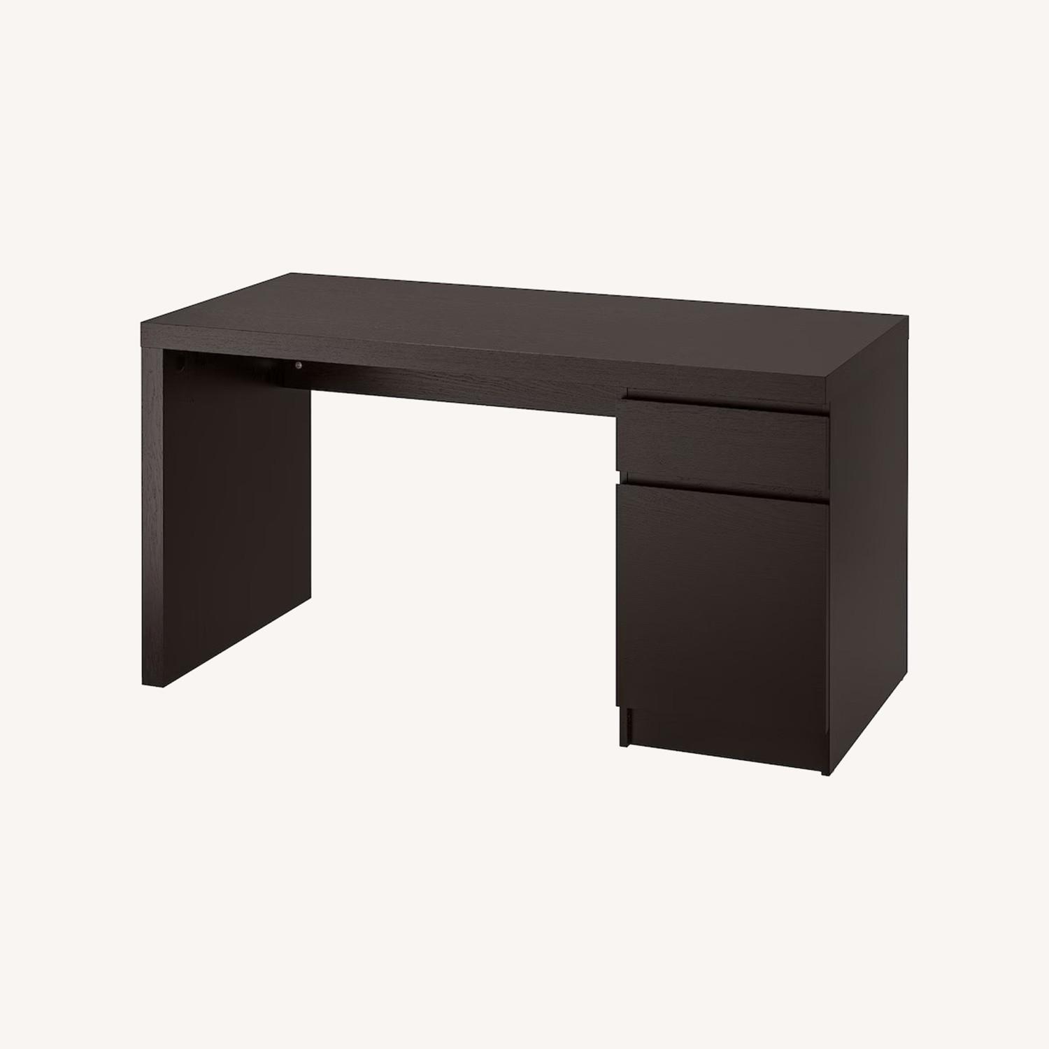 IKEA Dark Brown Wood Desk - image-0