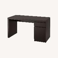 IKEA Dark Brown Wood Desk - AptDeco