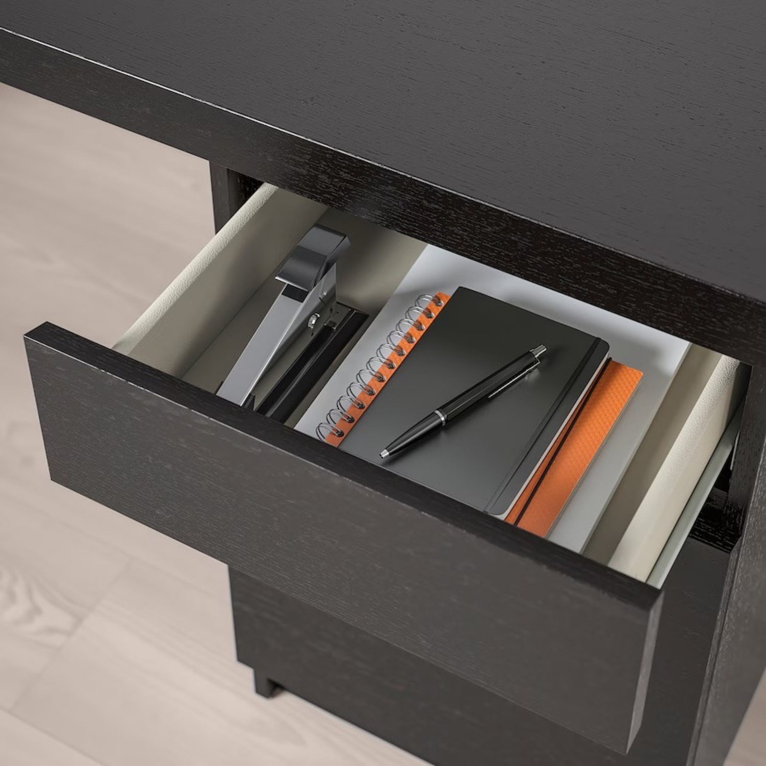 IKEA Dark Brown Wood Desk - image-4