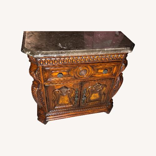 Used Pair of High-Style Baroque/Old World Marble-Top for sale on AptDeco