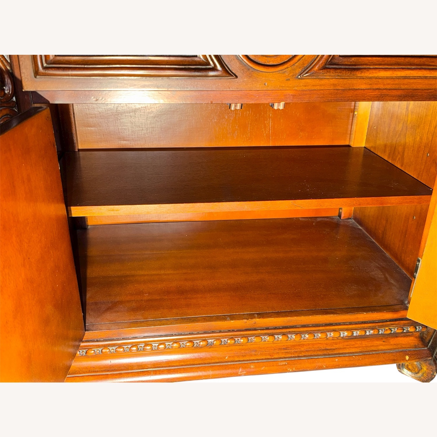 Pair of High-Style Baroque/Old World Marble-Top - image-5