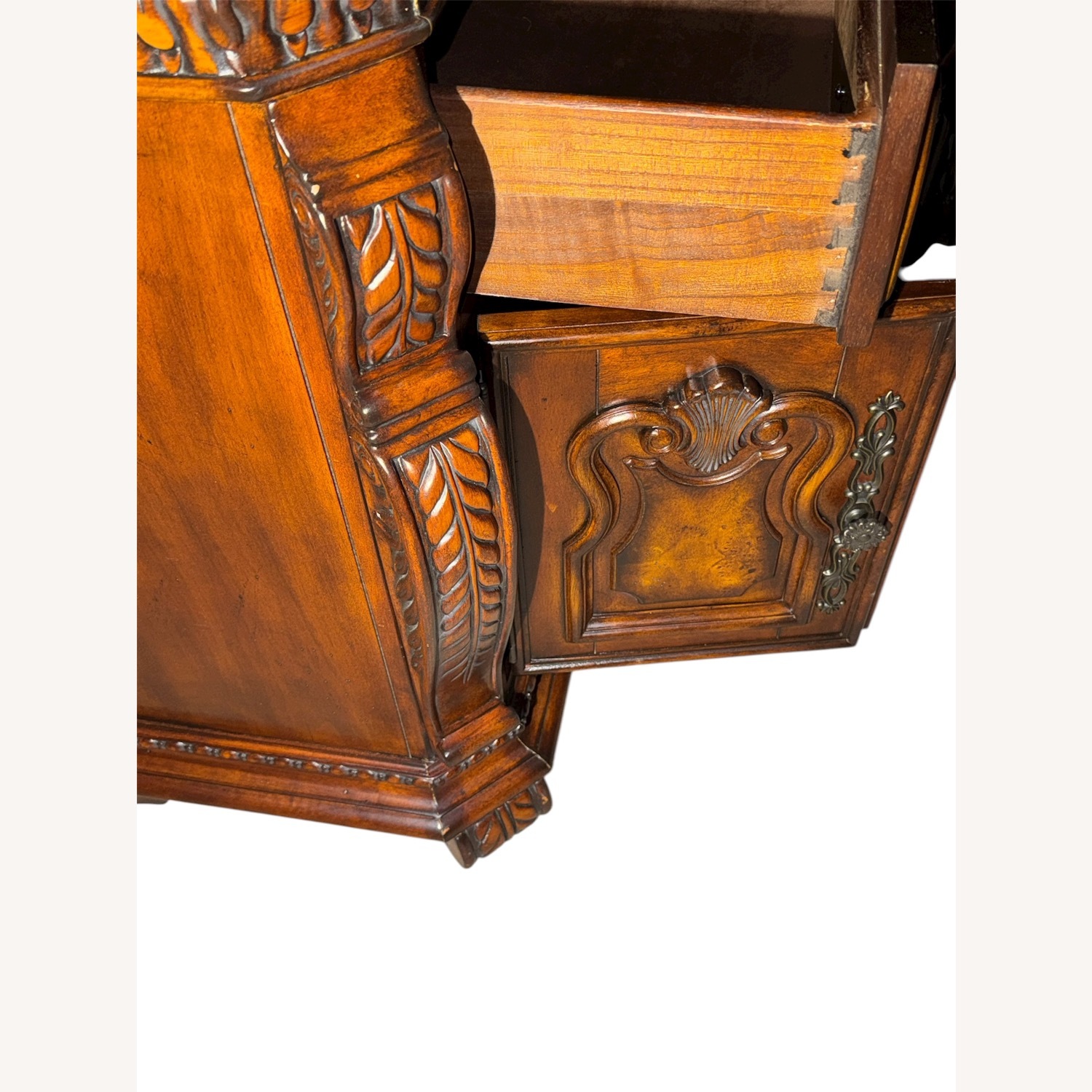 Pair of High-Style Baroque/Old World Marble-Top - image-8