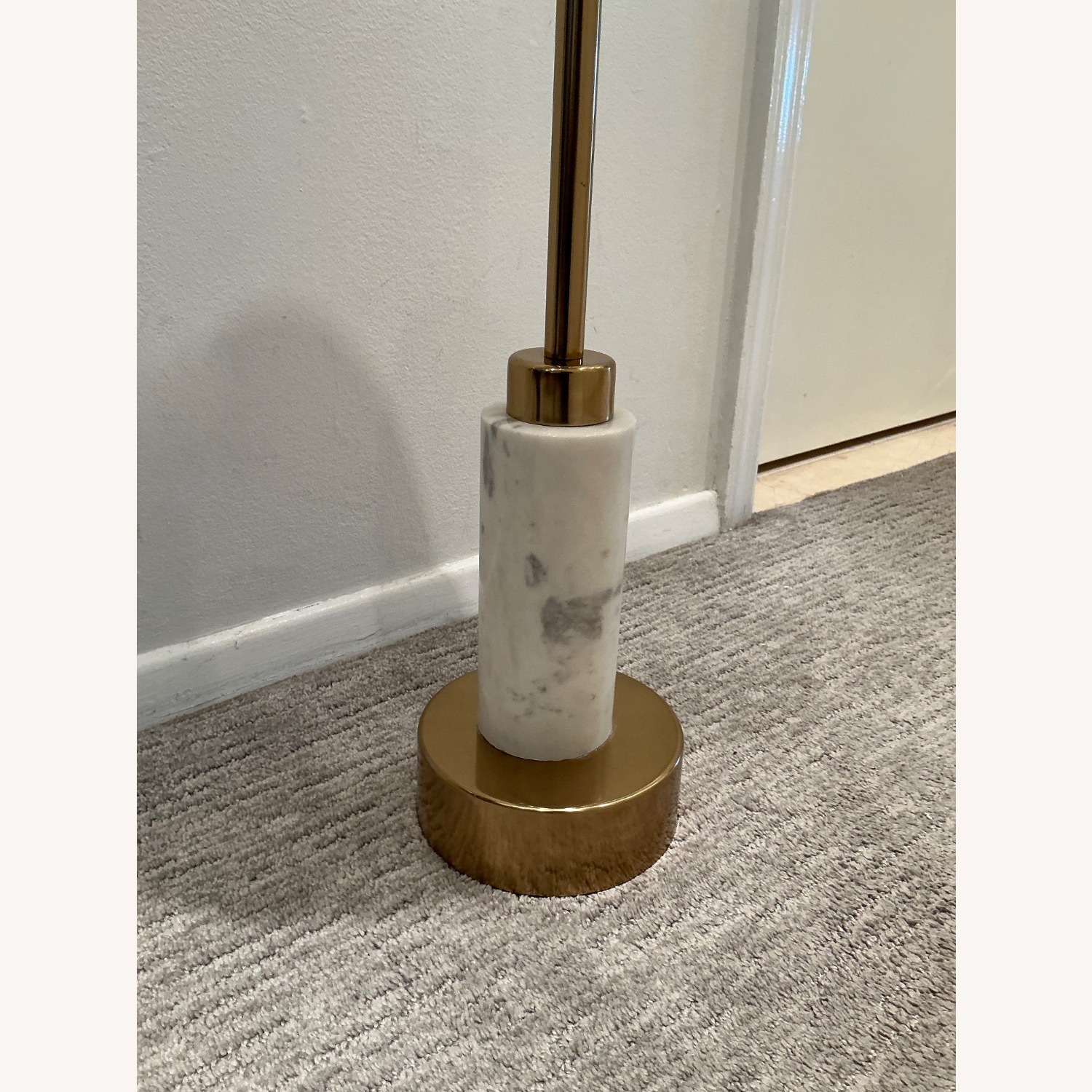 White Marble and Gold Drink Table - image-4