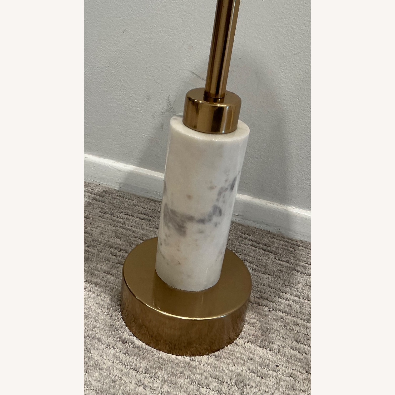 White Marble and Gold Drink Table - image-6