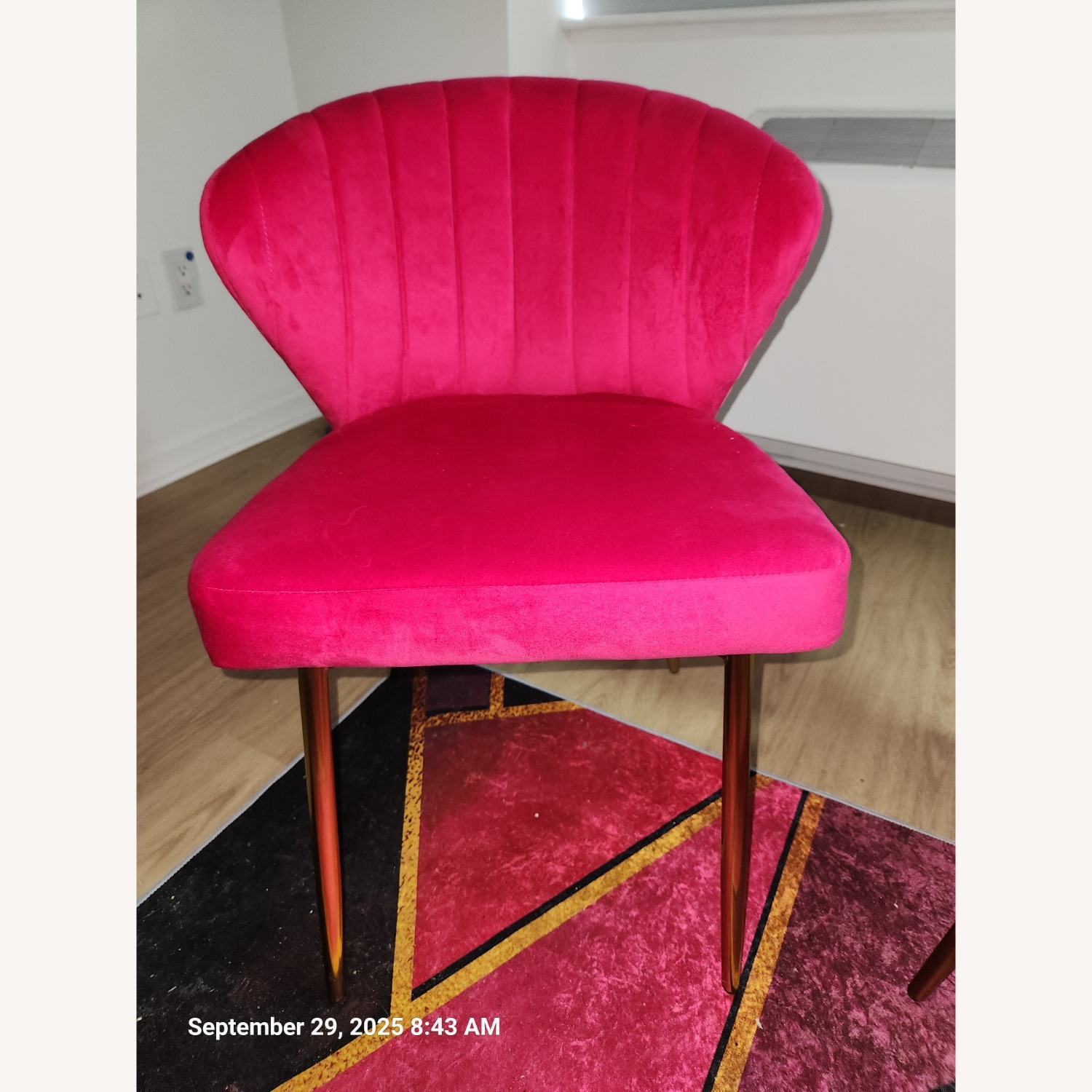 Lush Pink Velvet Accent Chairs - image-2