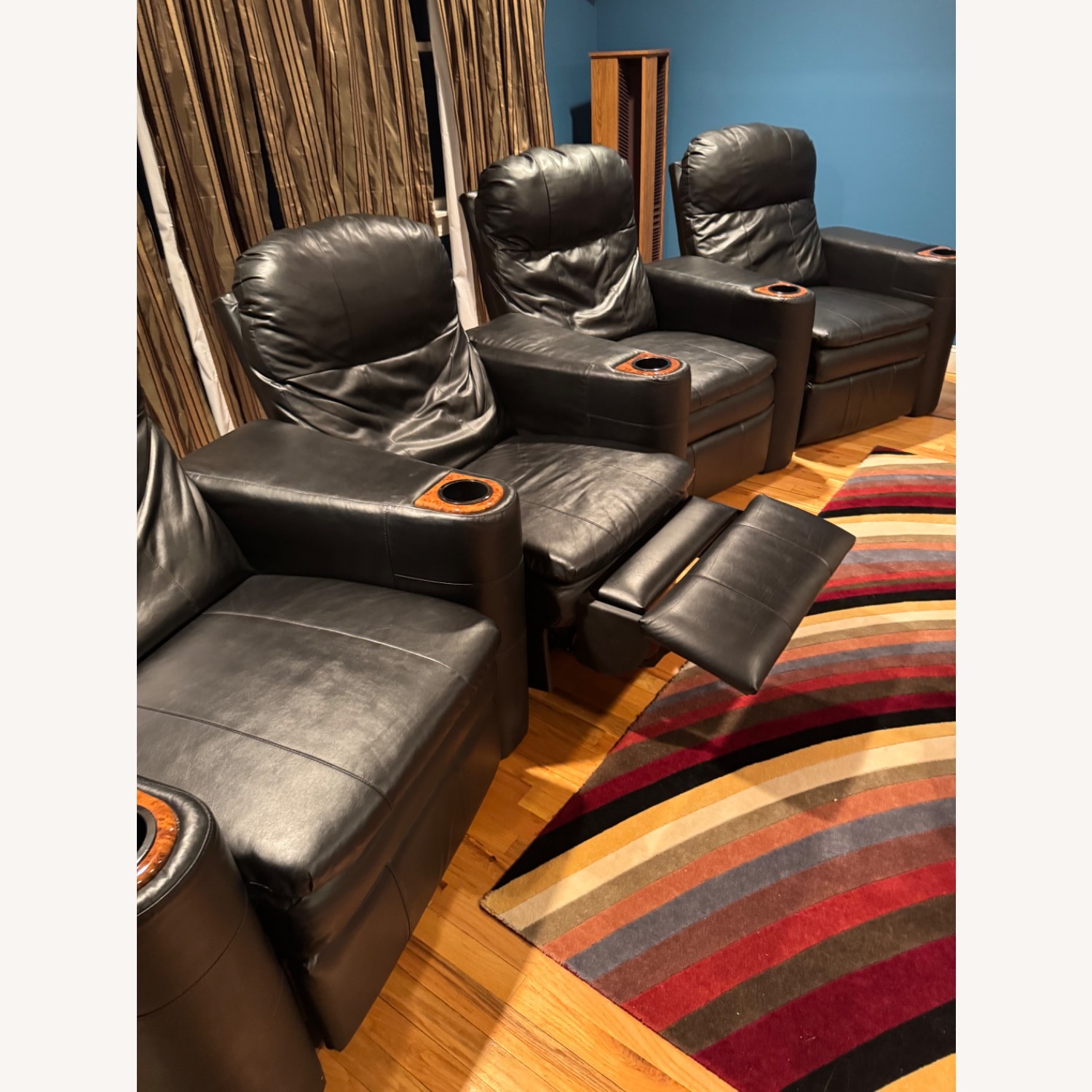 Leather Reclining Home Theater Seating - image-4