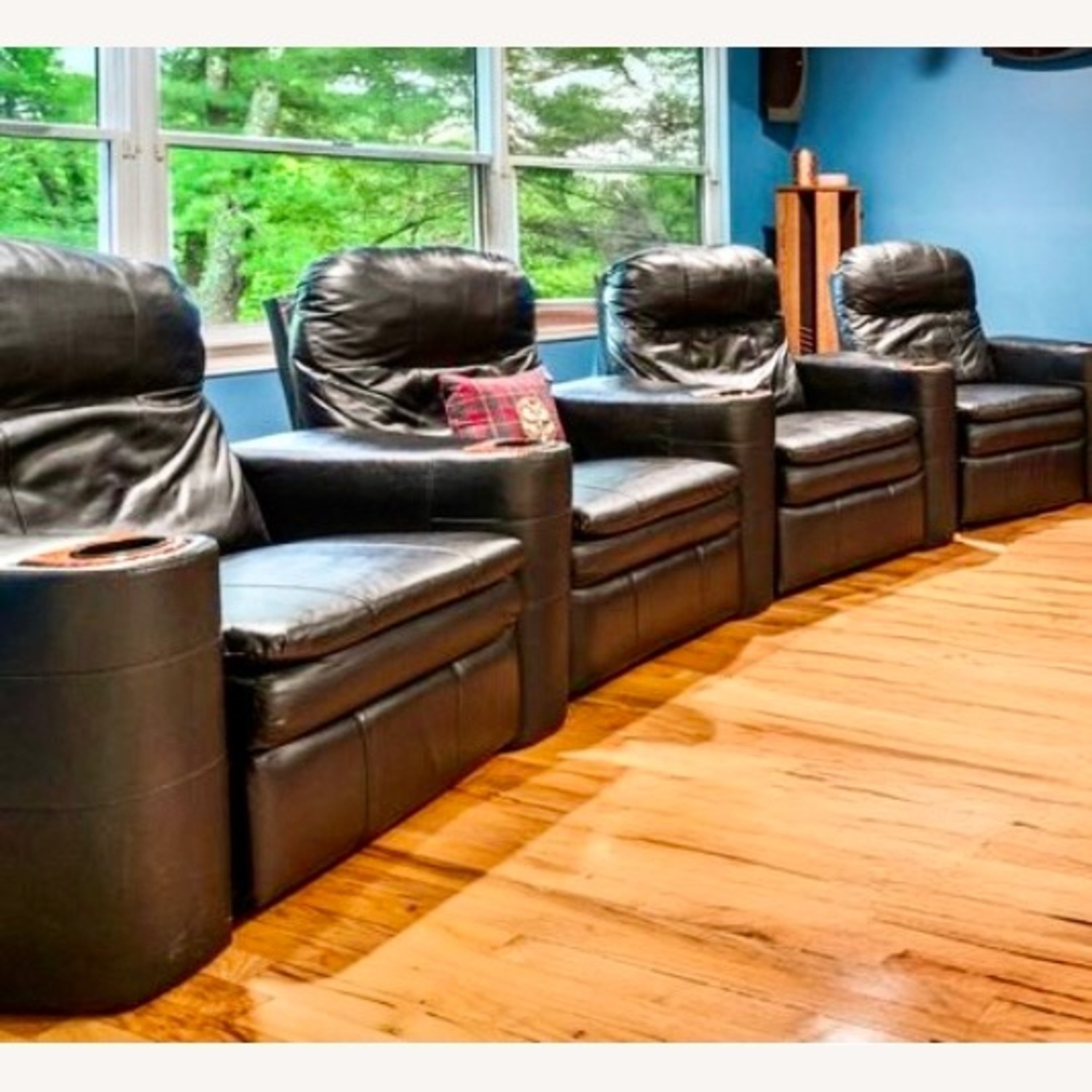 Leather Reclining Home Theater Seating - image-3