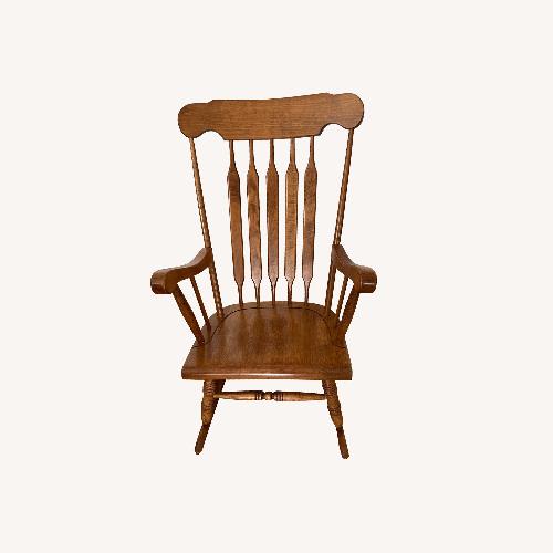 Used Vintage/Antique Dark Brown Wood Nursing Chair for sale on AptDeco