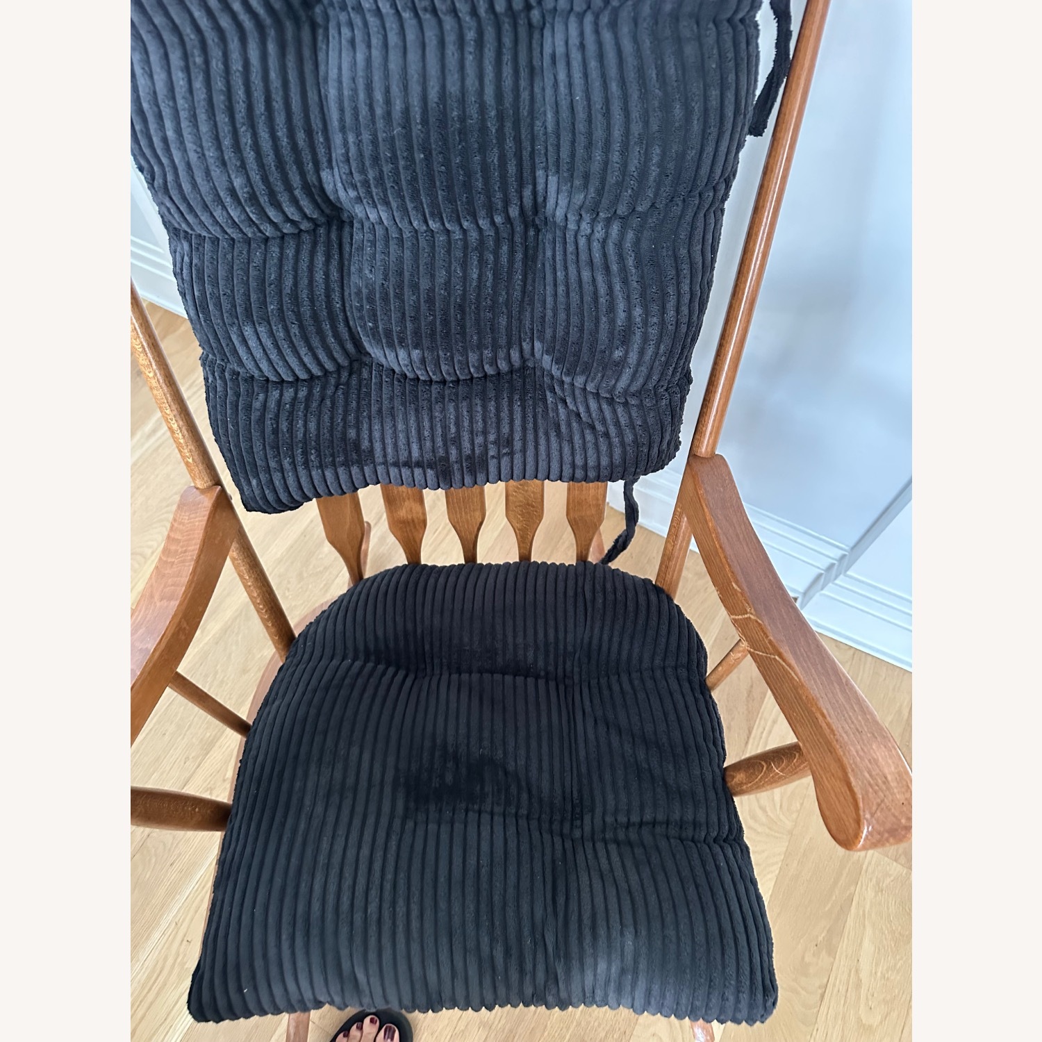 Vintage/Antique Dark Brown Wood Nursing Chair - image-13