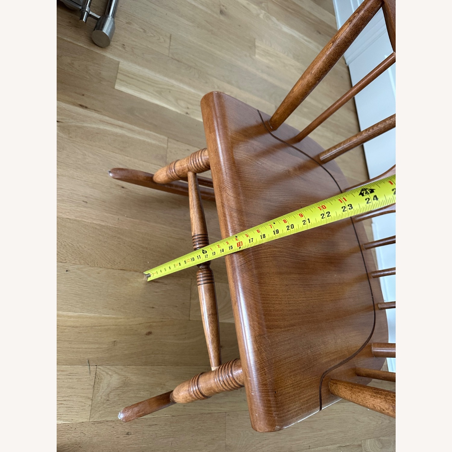 Vintage/Antique Dark Brown Wood Nursing Chair - image-8