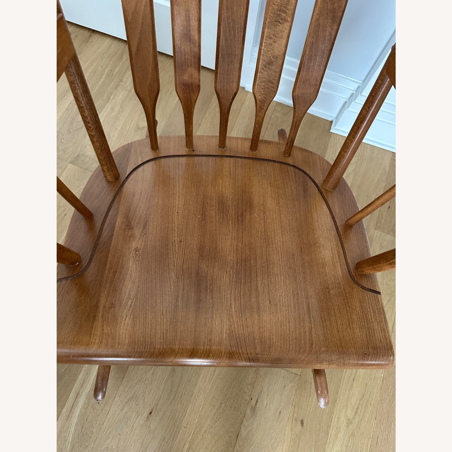 Vintage/Antique Dark Brown Wood Nursing Chair - image-3