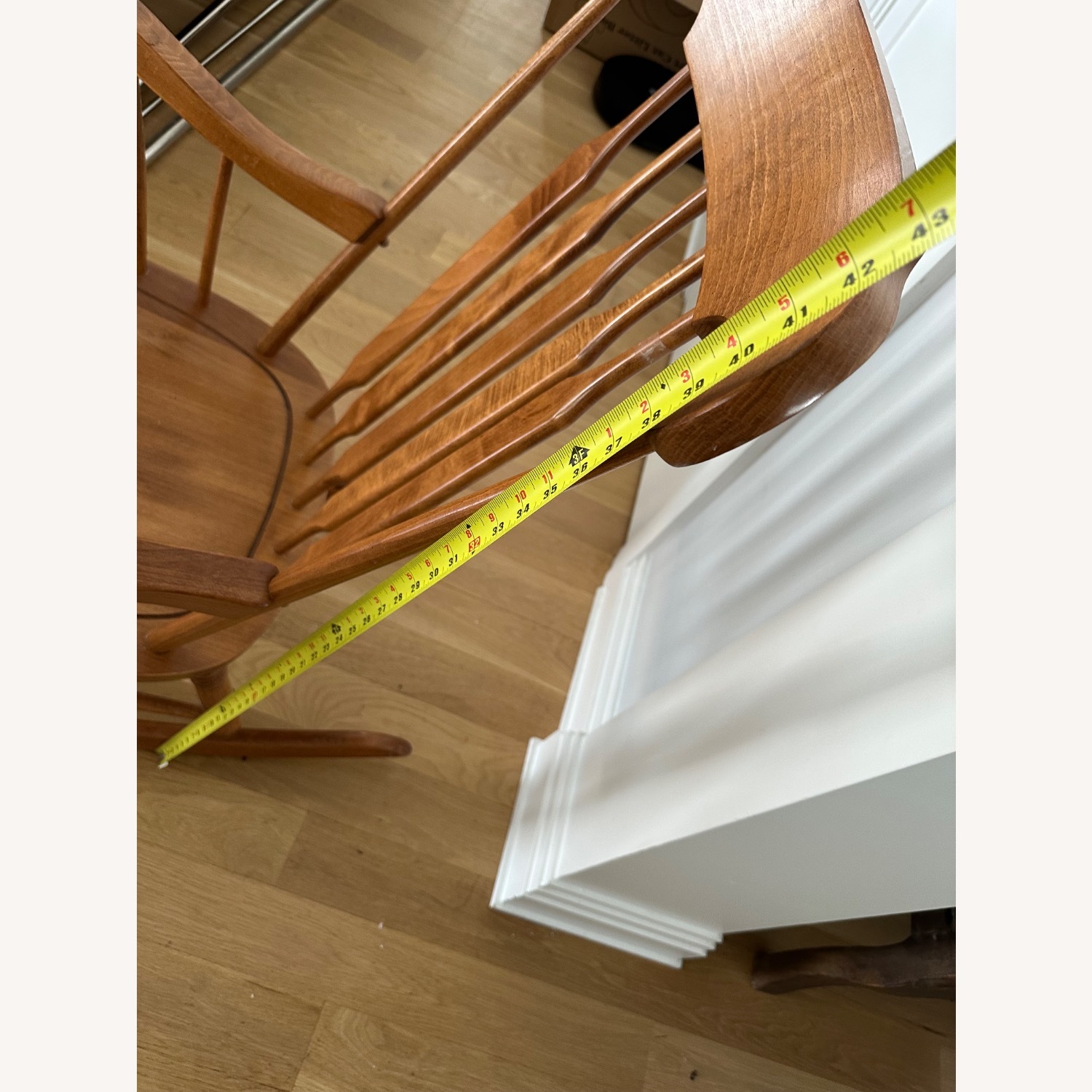 Vintage/Antique Dark Brown Wood Nursing Chair - image-10