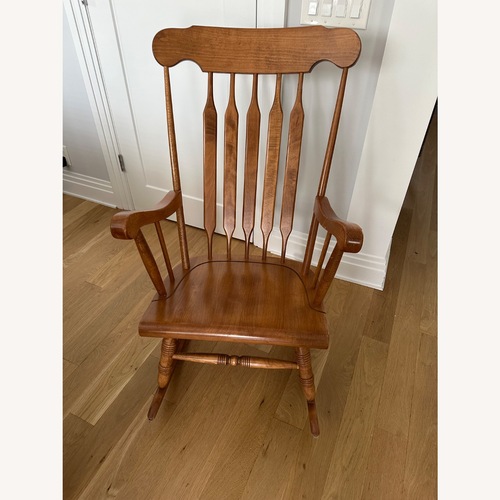 Used Vintage/Antique Dark Brown Wood Nursing Chair for sale on AptDeco