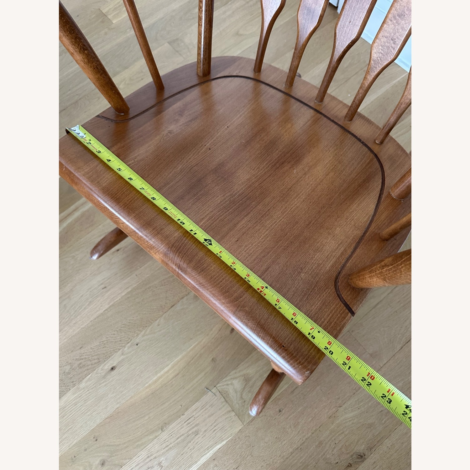 Vintage/Antique Dark Brown Wood Nursing Chair - image-7