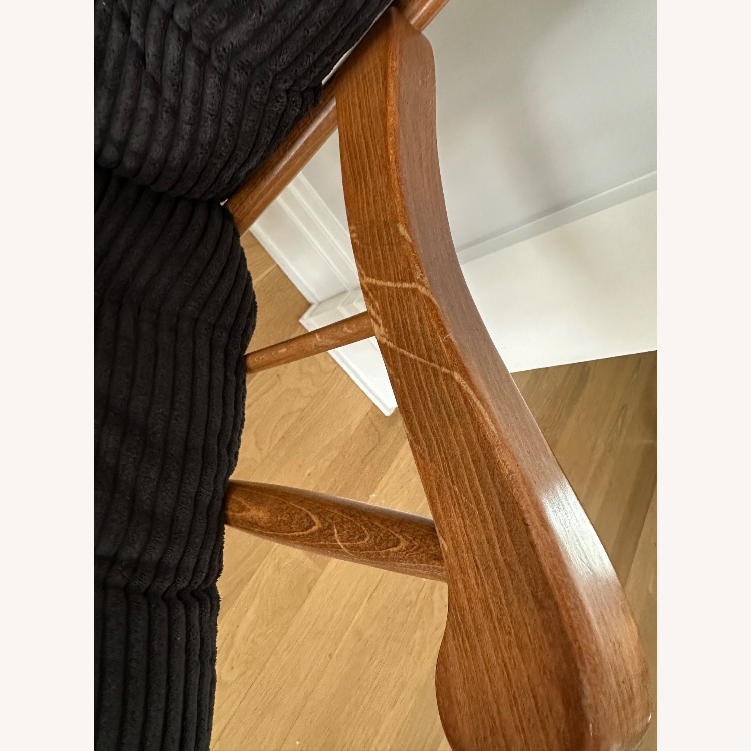 Vintage/Antique Dark Brown Wood Nursing Chair - image-11