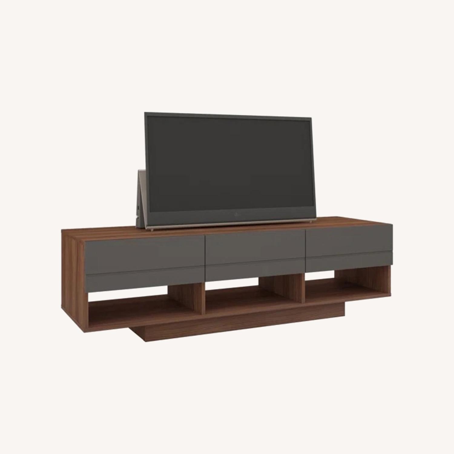 Dark Brown Media Storage - image-0