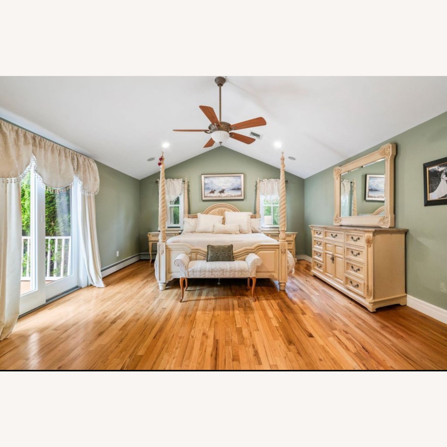 Pair of Thomasville Stone Top Nightstands - image-2