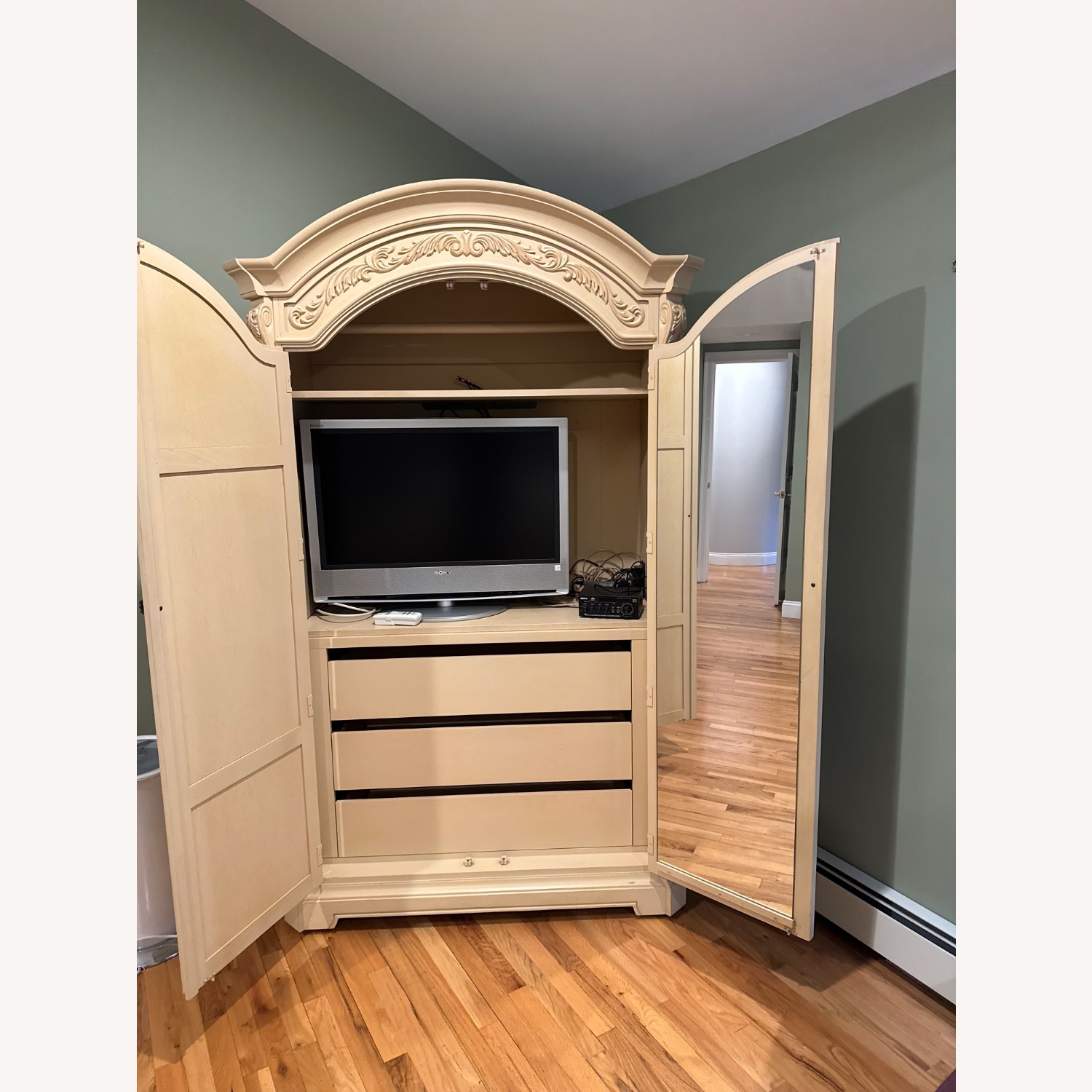 Thomasville Armoire with Mirror, Drawers, Shelves - image-5