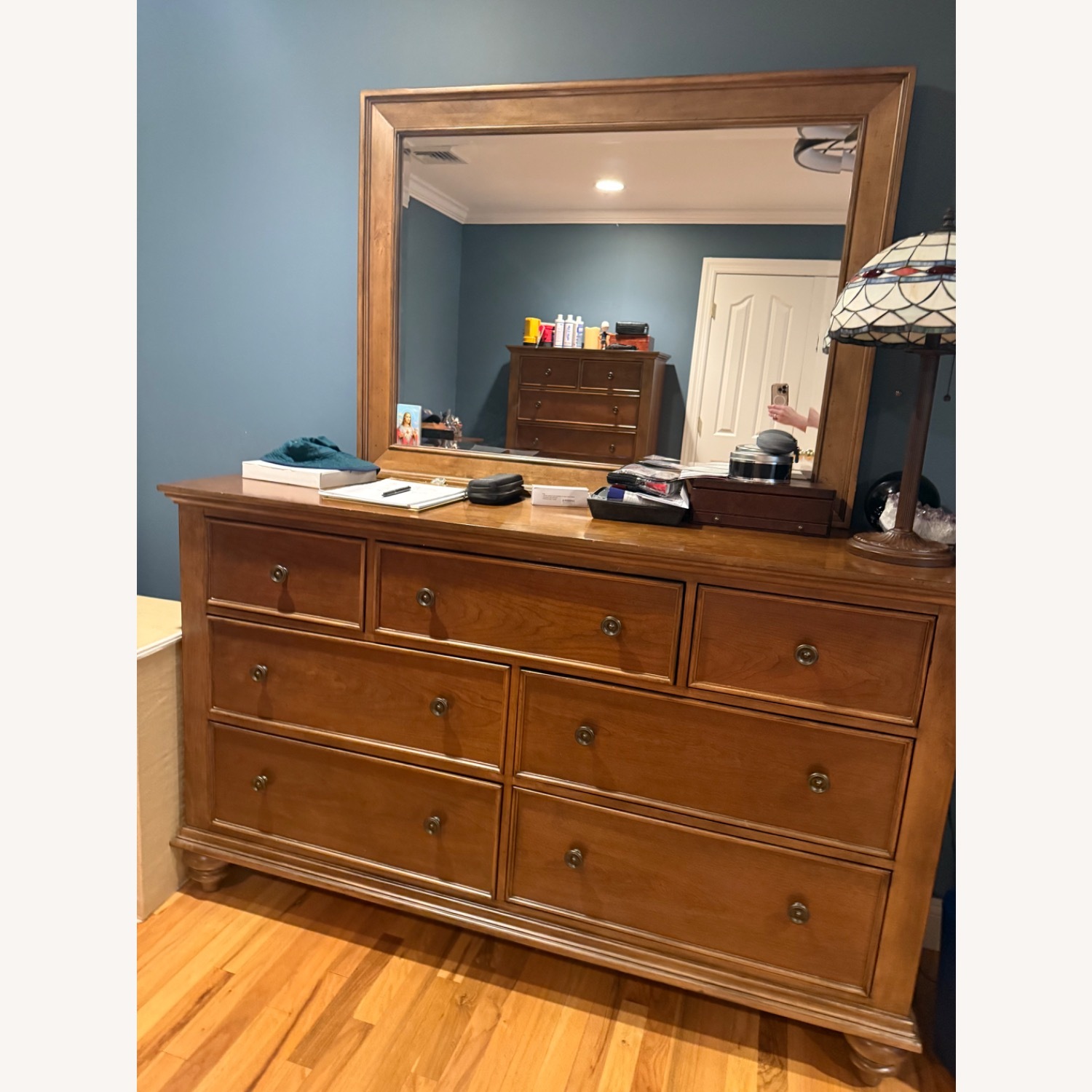 Raymour & Flanigan Dresser and Mirror - image-1