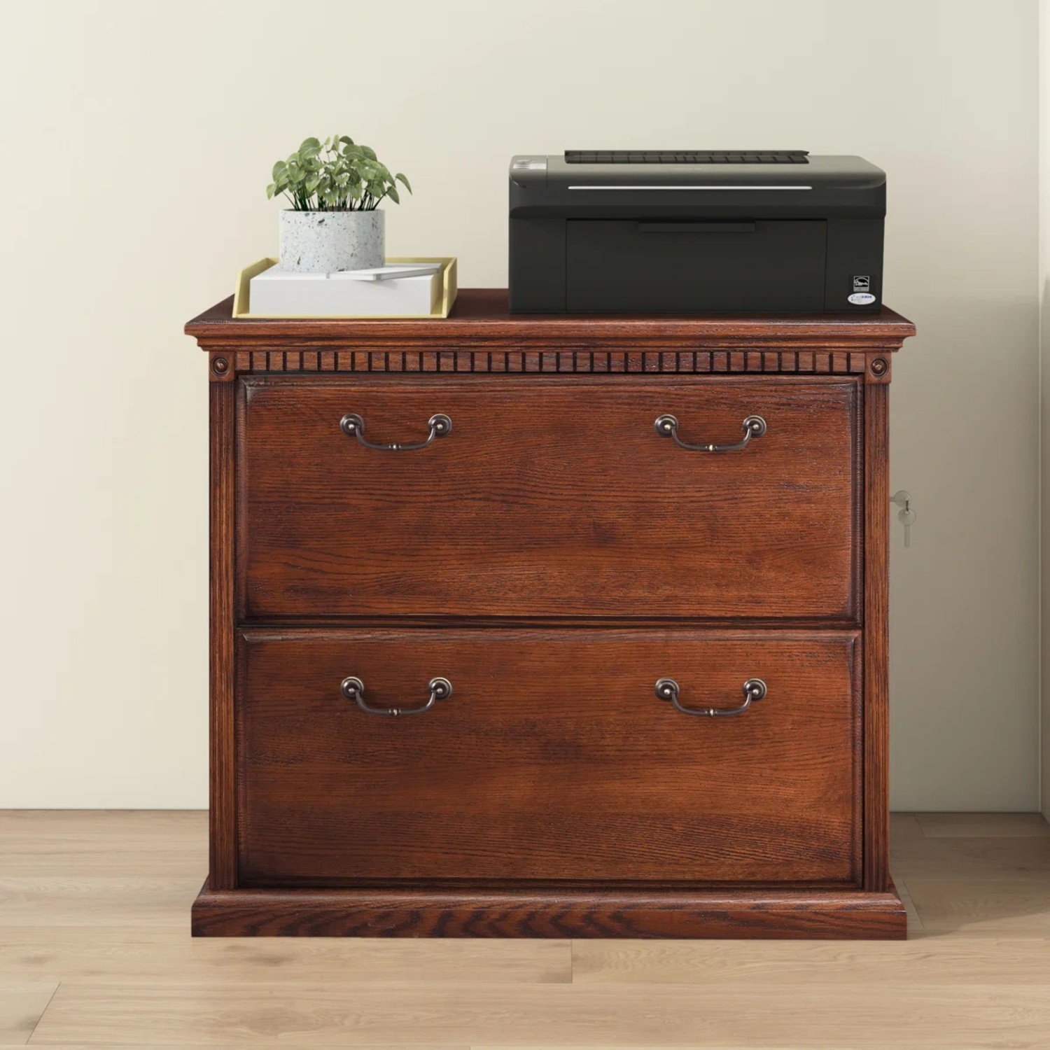 Solid Wood Filing Cabinet - image-4