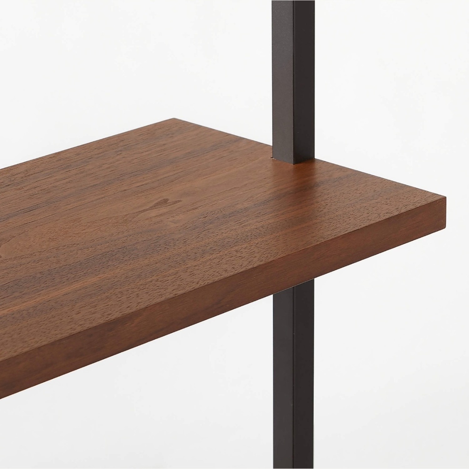 CB2 Helix Dark Brown Wood Wall Shelf - image-3