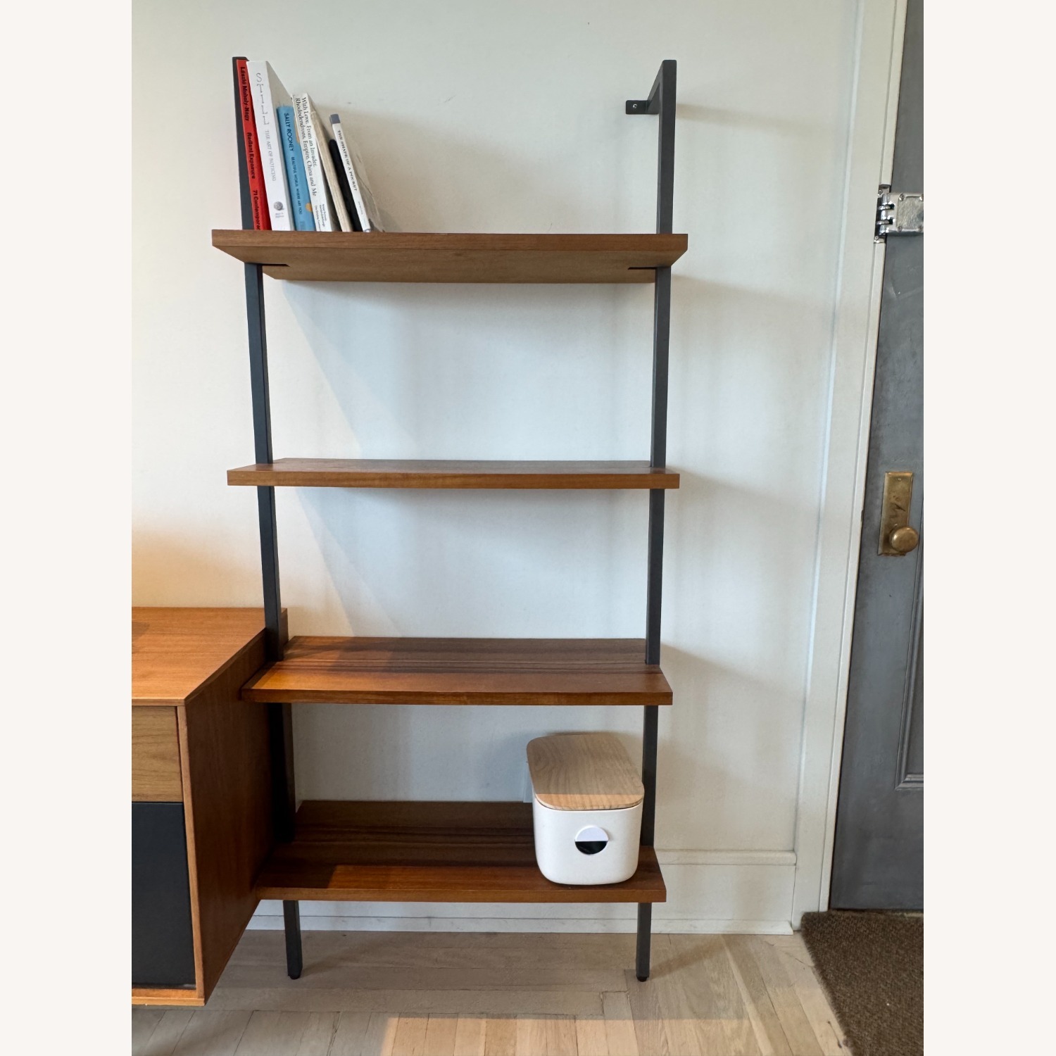 CB2 Helix Dark Brown Wood Wall Shelf - image-6