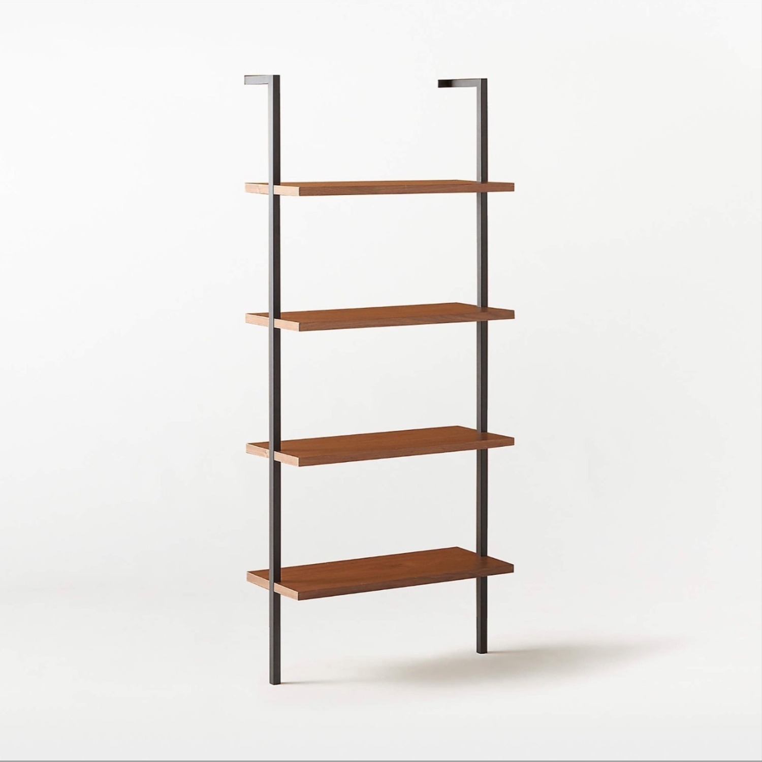 CB2 Helix Dark Brown Wood Wall Shelf - image-1