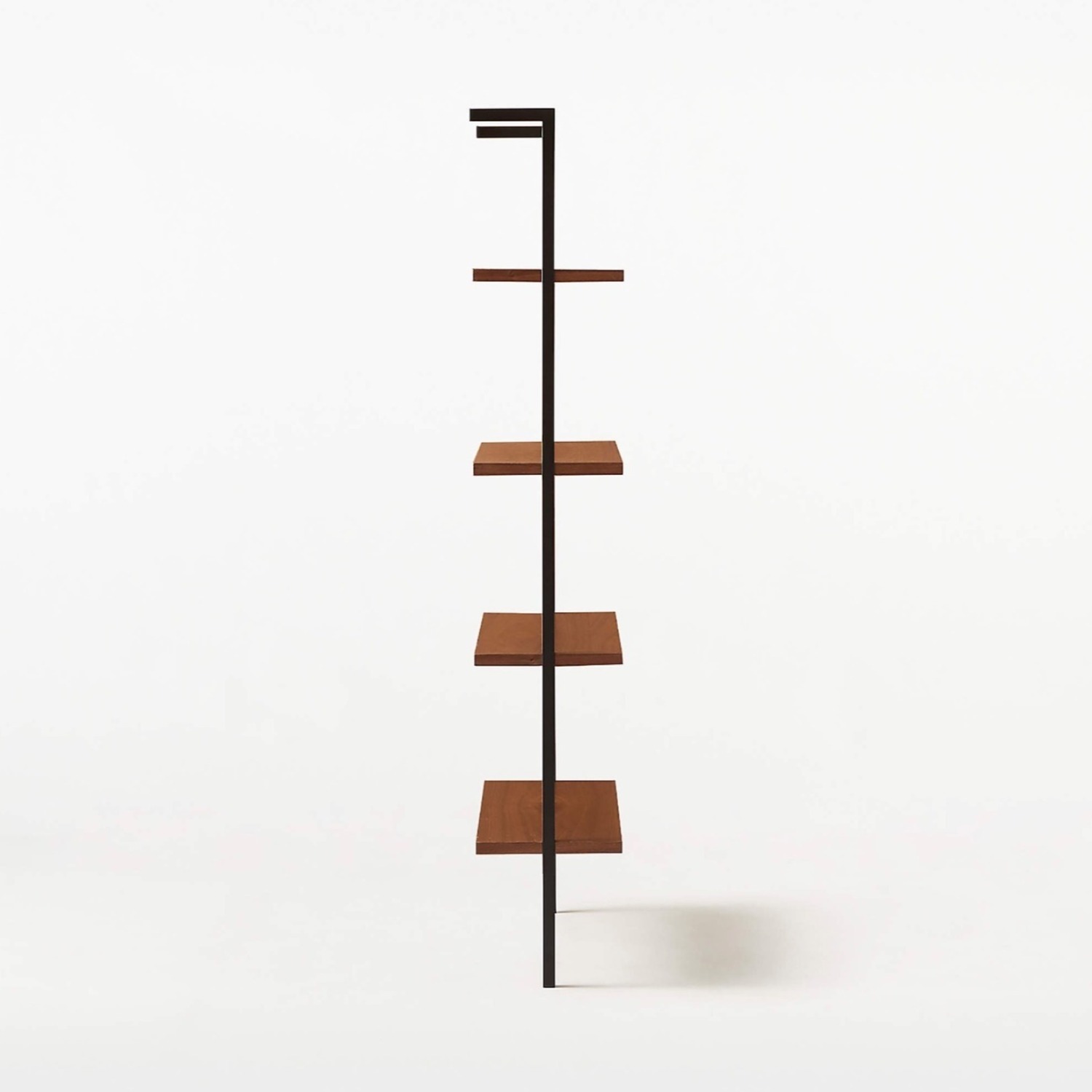 CB2 Helix Dark Brown Wood Wall Shelf - image-2