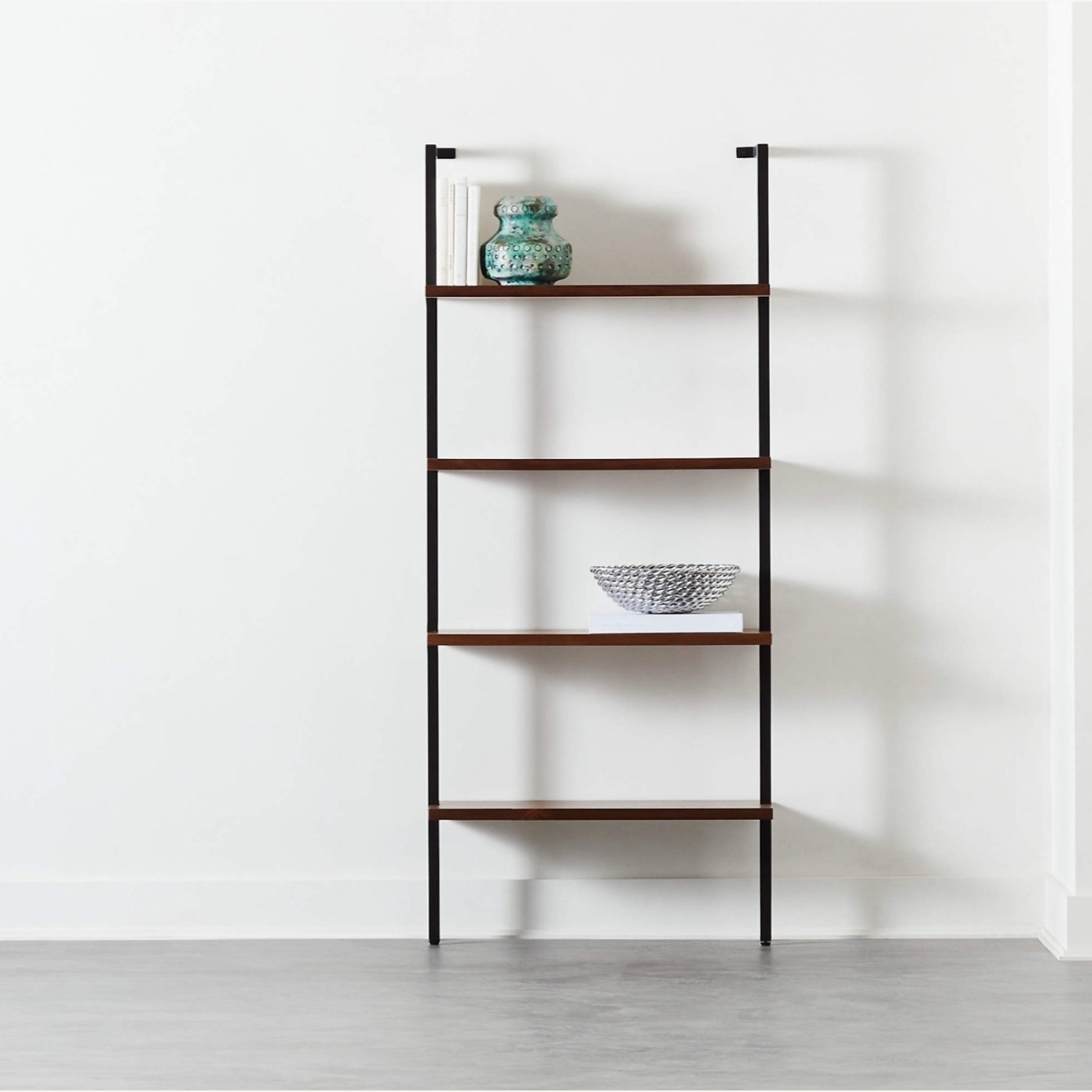 CB2 Helix Dark Brown Wood Wall Shelf - image-4