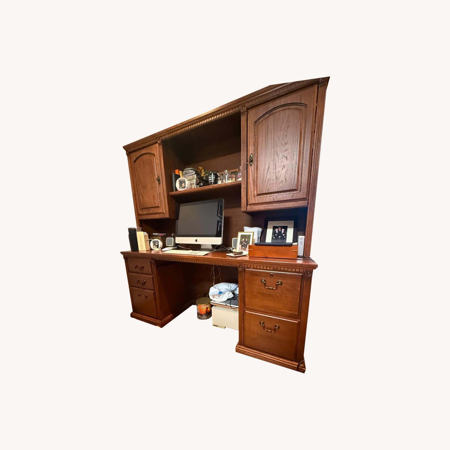 Computer Desk with Hutch - image-0