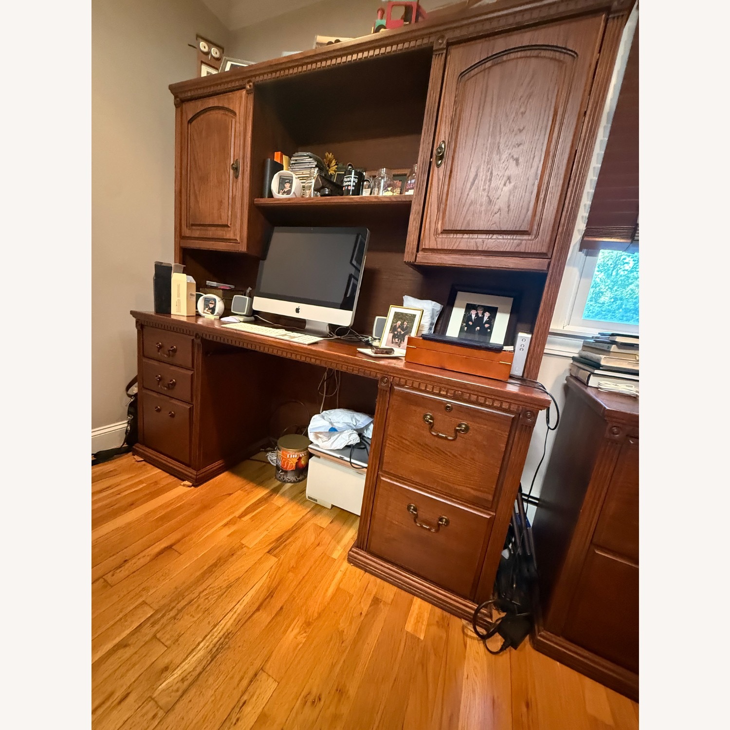 Computer Desk with Hutch - image-1