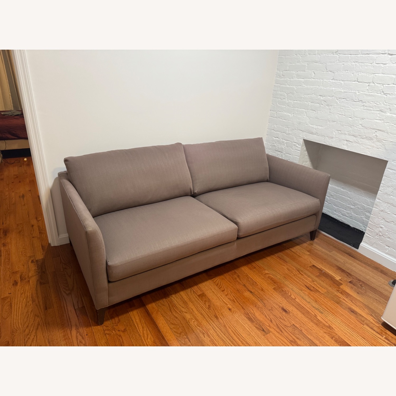 Crate & Barrel Light Gray Fabric 3+ Seater Sofa - image-6