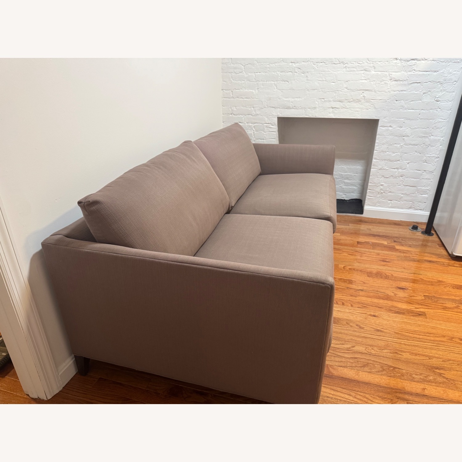 Crate & Barrel Light Gray Fabric 3+ Seater Sofa - image-7