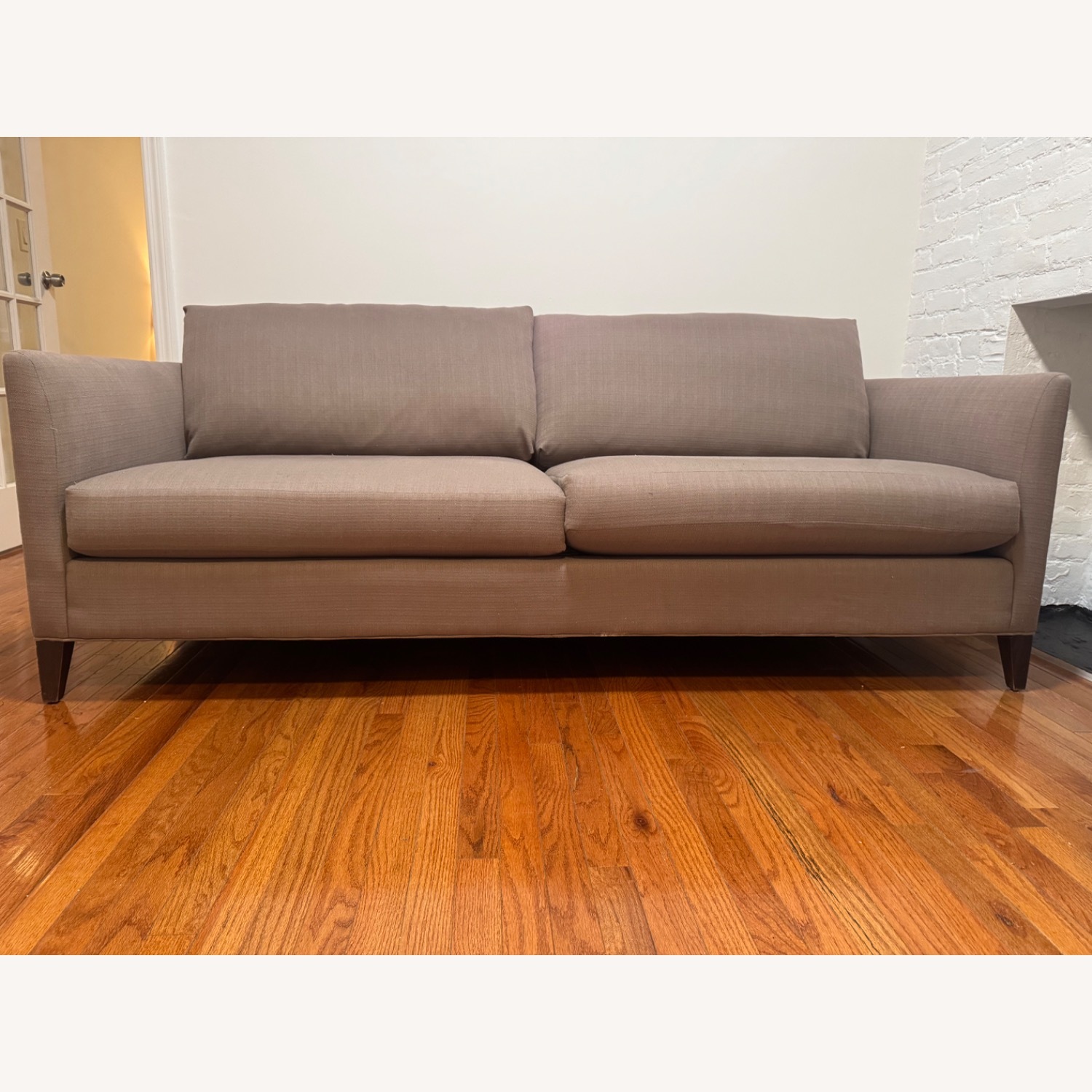 Crate & Barrel Light Gray Fabric 3+ Seater Sofa - image-3