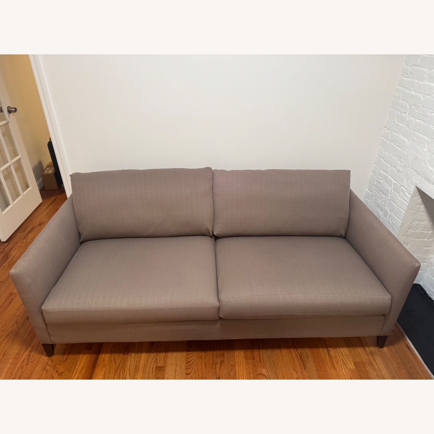 Crate & Barrel Light Gray Fabric 3+ Seater Sofa - image-1
