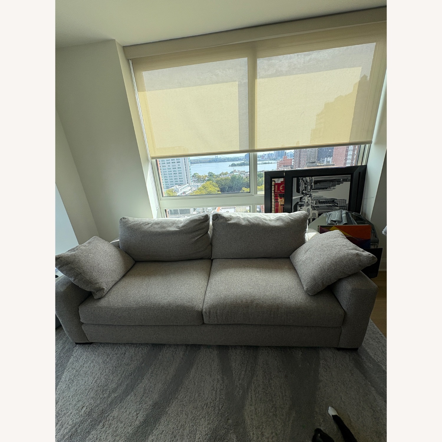 Room & Board Metro Light Gray Fabric 2 Seater Sofa - image-2