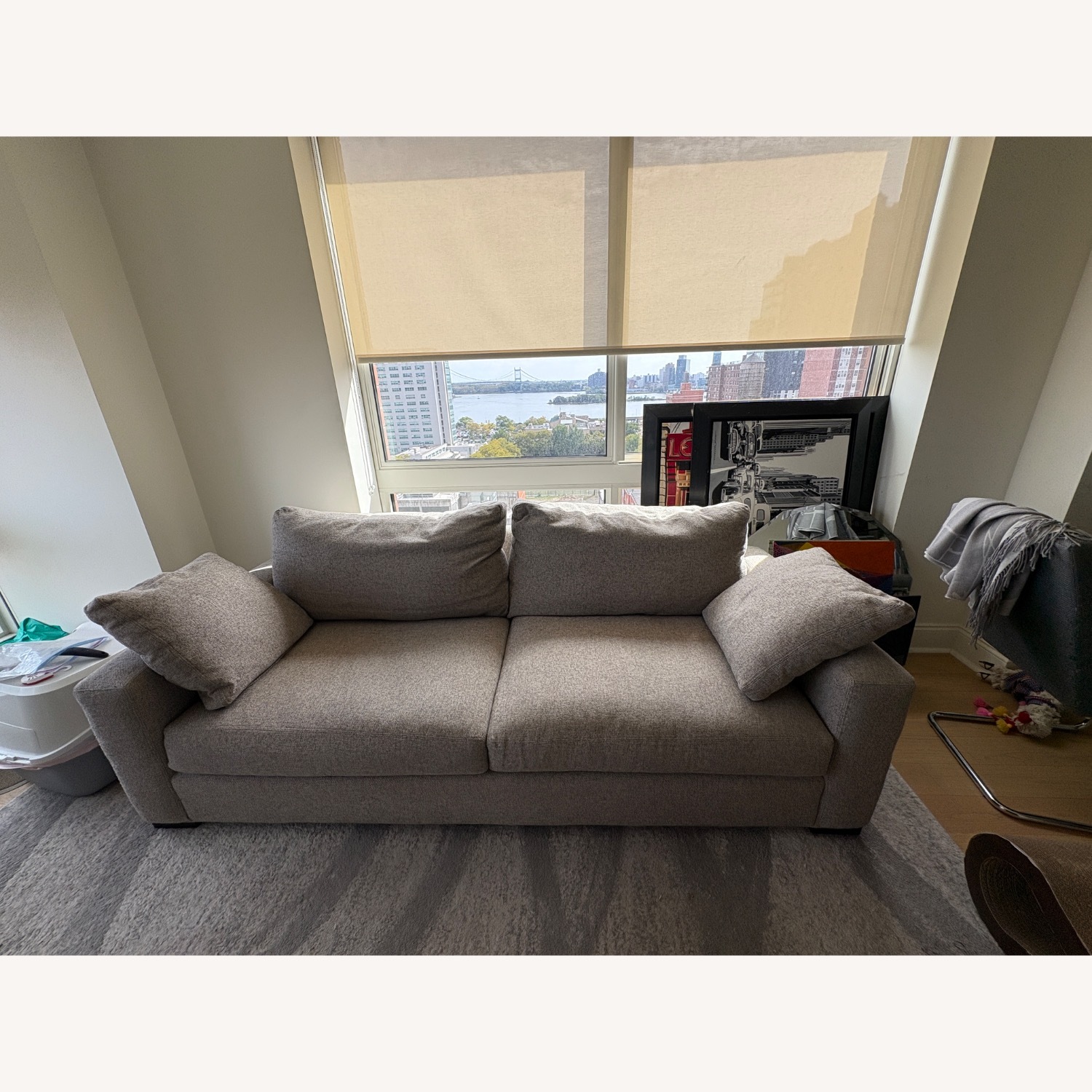 Room & Board Metro Light Gray Fabric 2 Seater Sofa - image-1