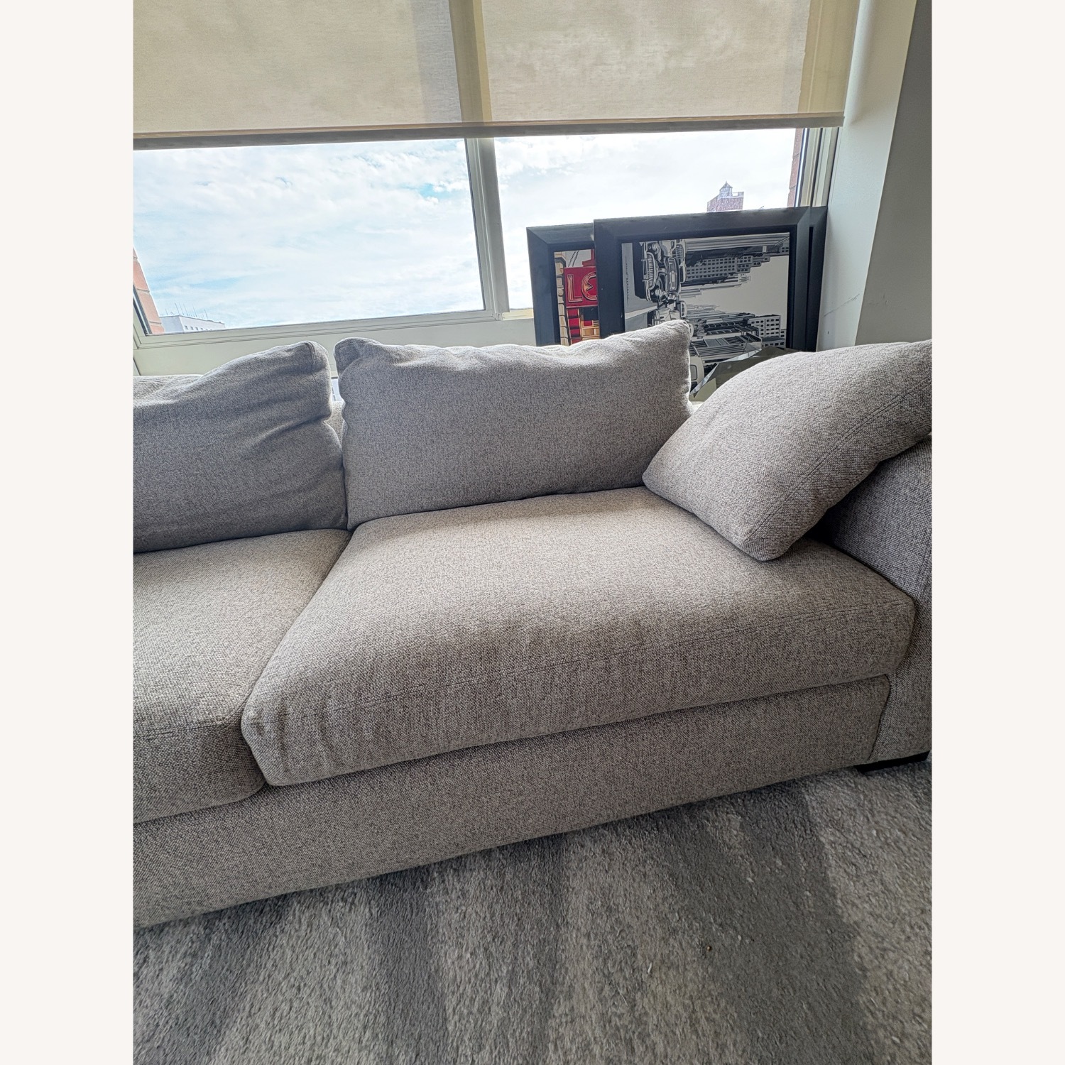 Room & Board Metro Light Gray Fabric 2 Seater Sofa - image-4