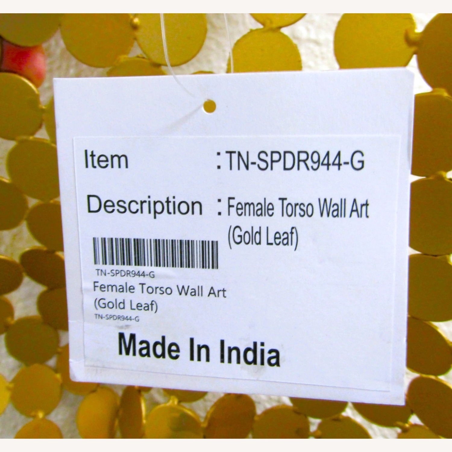New Gold Leaf Female Torso Wall Art - image-10