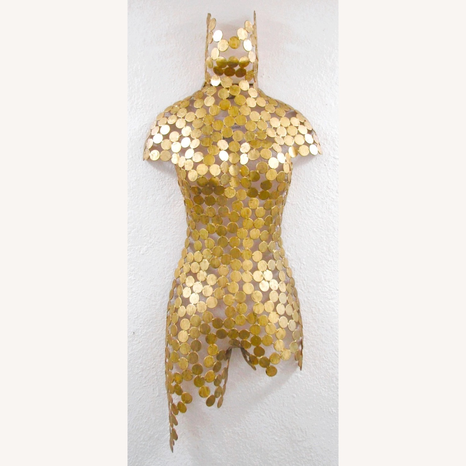 New Gold Leaf Female Torso Wall Art - image-1