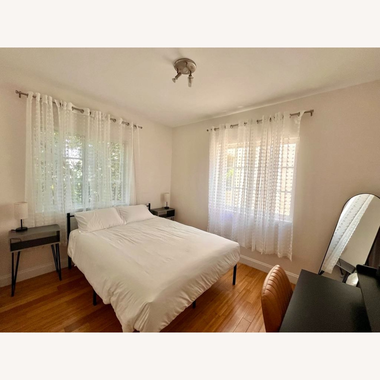 Queen Sized Bed + Black Metal Bed Frame - image-4