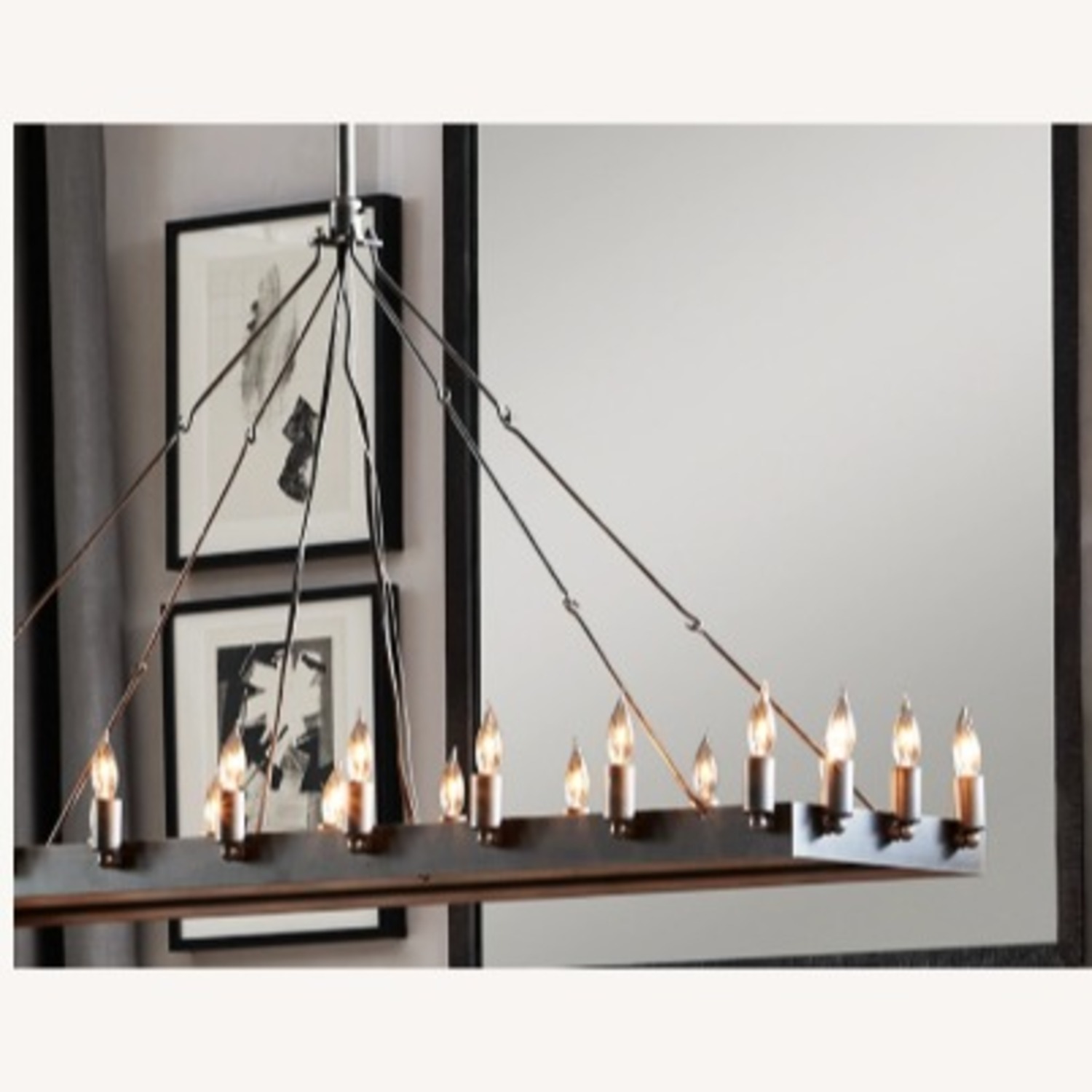 Restoration Hardware Camio Candelabra Rectangular Chandelier - image-1